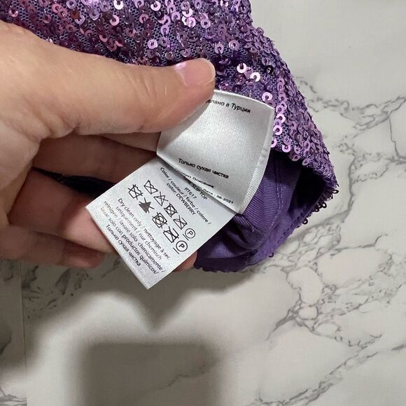 ROTATE BIRGER CHRISTENSEN Glitter Vest In Purple - Picture 6 of 9